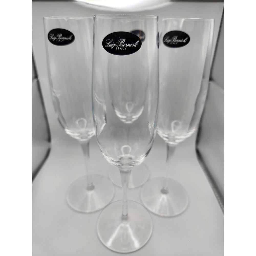 NWT luigi bormioli crescendo set of 4‎ champagne flutes